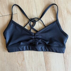 ALO Yoga Sunny Strappy Bra glossy black